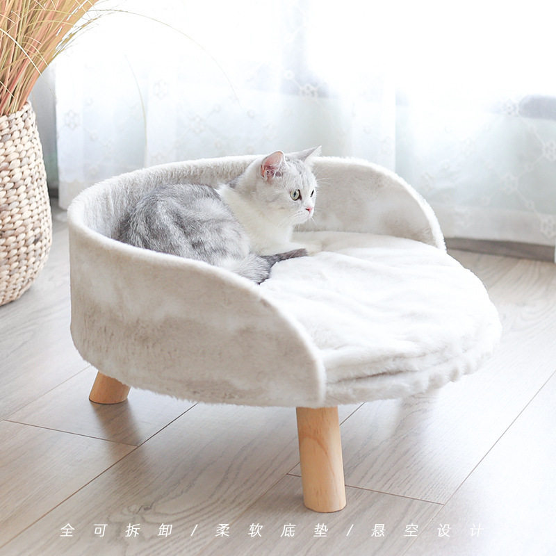 New open cat litter small kennel plush wooden pet litter pet sofa pet supplies factory direct sales