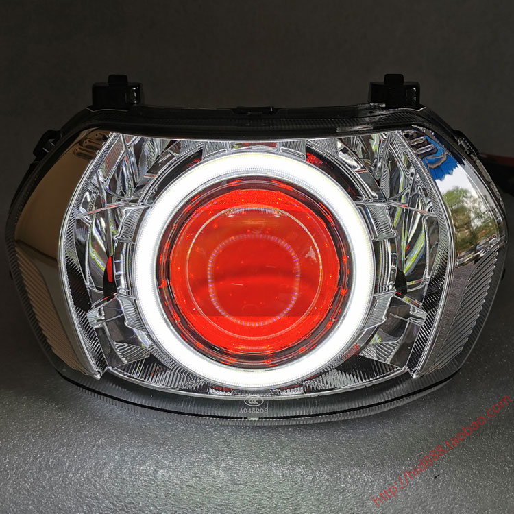 Suitable for Yamaha scooter Asahi Eagle 125 headlight assembly to change sea 5LED dual light lens angel modified accessories