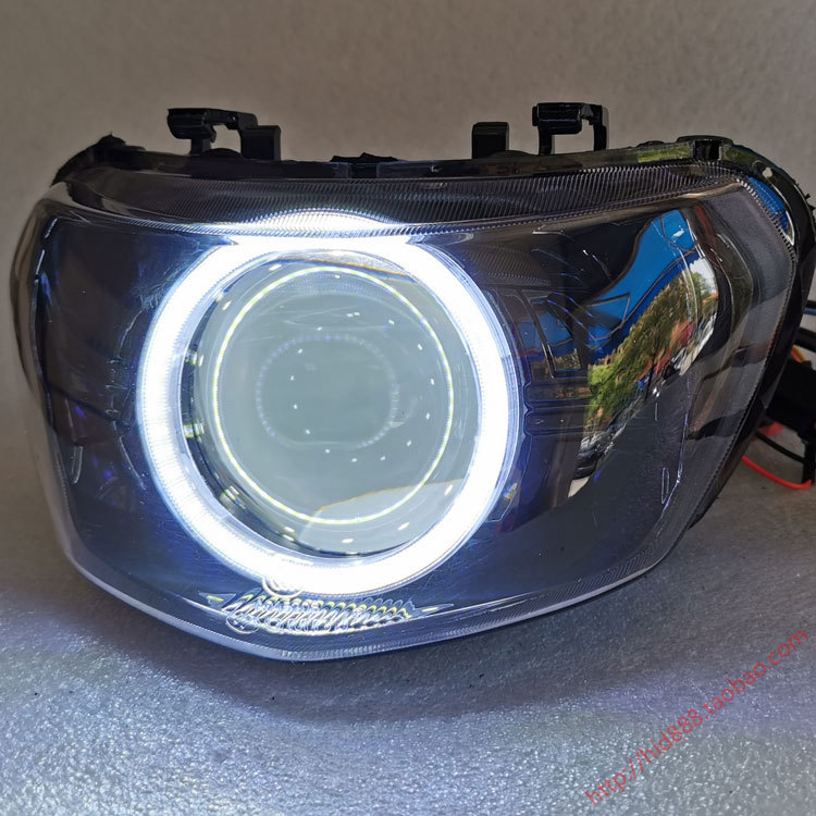 Suitable for Yamaha Qiaoge I125 Modified 3inch Hai5 Led Dual Light Lens Headlight Assembly with Angel Eyes Suitable for Yamaha Qiaoge I125 Modified 3inch Hai5 Led Dual Light Lens Headlight Assembly with Angel Eyes
