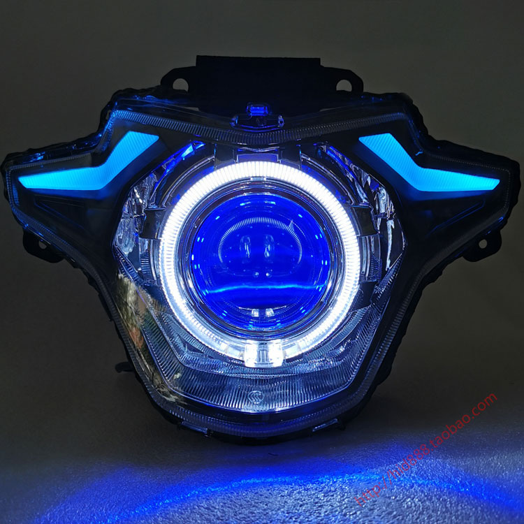 Suitable for usr125 headlight assembly USR modified sea 5 LED double-light lens angel devil eye xenon lamp