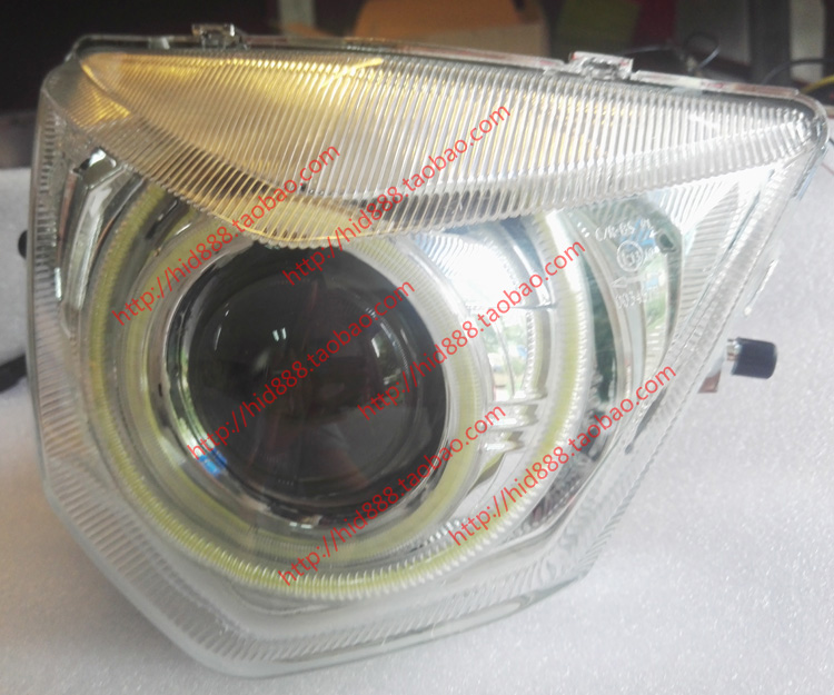 Lin Hai FS115 FS110 Đôi Ống Kính Quang Học Đèn Pha Lắp Ráp Xe Máy Xenon Ánh Sáng Mắt Thiên Thần Mắt Ma Quỷ đèn xe siêu sáng
