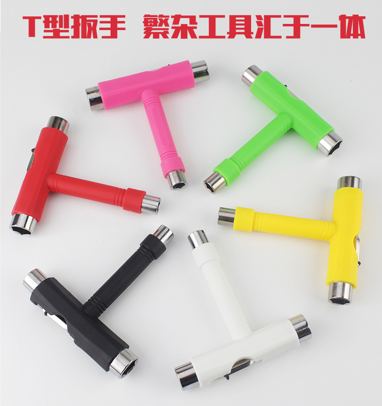 Cực thể thao skateboard cờ lê t- công cụ inch vít trượt băng người lớn trẻ em ván trượt công cụ mũ thể thao xe đạp