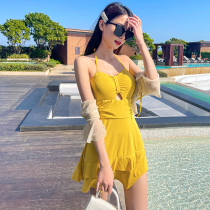 Swimsuit women soaking hot spring 2021 new fashion hits cover belly thin conservative vacation net red ins wind swimsuit