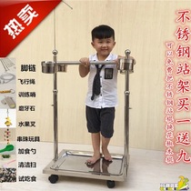 Medium and large parrot rack stainless steel station frame medium and large parrot station frame grinding claw Rod Bird stand