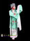 Children's Traditional Chinese Opera Costume, Peking Opera Ancient Costume, Performance Outfit for Kids, Large Qingyi (Blue Robe) with Water Sleeves, Opera Practice Outfit, Women's Cape