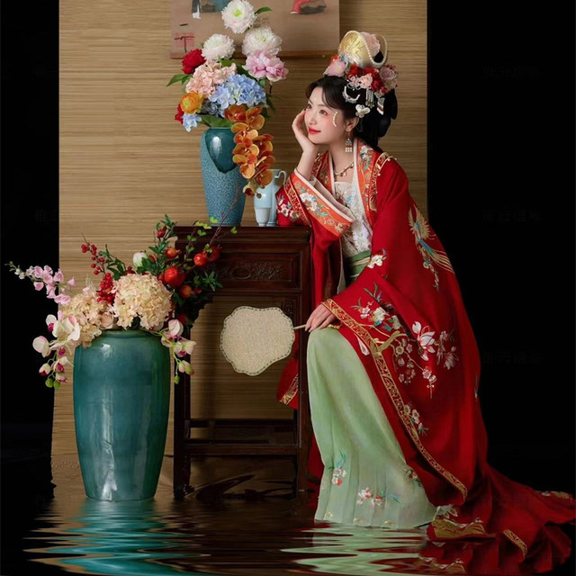 New Chinoiserie Song Dynasty Dress, Wedding Dress, Ancient Style Han Dynasty Hair Accessories, Phoenix Crown, Xia Yi Full Set of Heavy Industry Headwear, Ming Hat