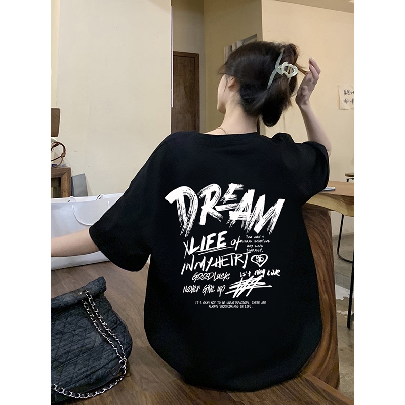 American-Style Short-Sleeve T-Shirt for Women, Pure Cotton, Summer 2026 New Trendy Top, High-End Letter Print Half-Sleeve Tee American-Style Short-Sleeve T-Shirt for Women, Pure Cotton, Summer 2026 New Trendy Top, High-End Letter Print Half-Sleeve Tee