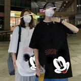 Гонконгская тенденция в стиле инспирация Mickey Men and Women Share Share Short -рукав 2021 Летняя пара складывает свободный ватный сорт