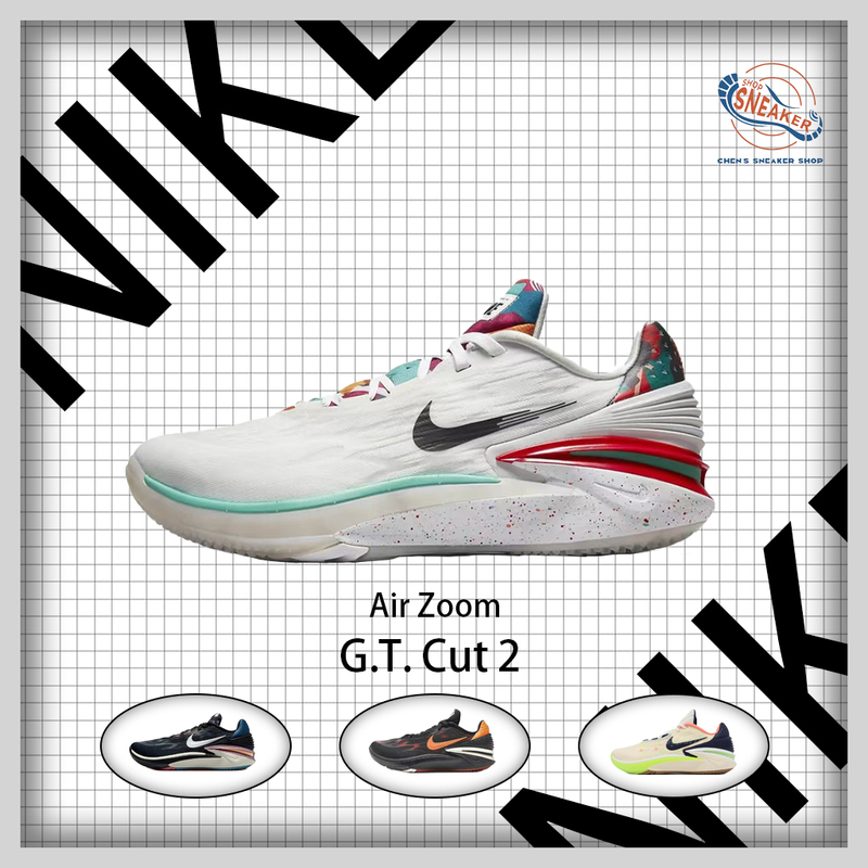 Nike Air Zoom Gt2 White Red Gray Cushioning Low-Top Basketball Shoes Fd4321-101 Nike Air Zoom Gt2 White Red Gray Cushioning Low-Top Basketball Shoes Fd4321-101