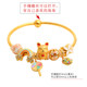 Panjia golden sand bracelet glossy round tube beaded basic bracelet women in internet celebrity Douyin fashionable non-fading