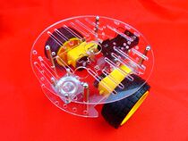 Intelligent car chassis robot tracking car obstacle avoidance car with code plate strong magnetic motor rt-4