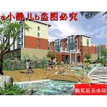 Dwg drawings of garden landscape in a certain citys classic residential area