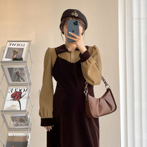 2021 new gestational woman in fall name Yuanyuan long sleeve doll collar blouses with long drawstring skirt and two suits