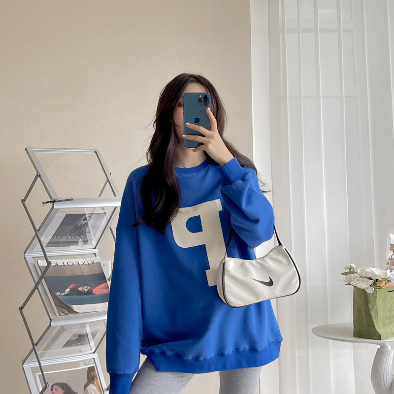 Pregnancy maternity dress Spring Summer 2022 new outwear jacket Fashion Korean version suit Belly Cuts ROUND COLLAR LETTER THICK COTTON T