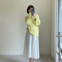 High-quality 100% Lyocell maternity wear luxurious lazy style thin sun protection knitted sweater hollow loose top