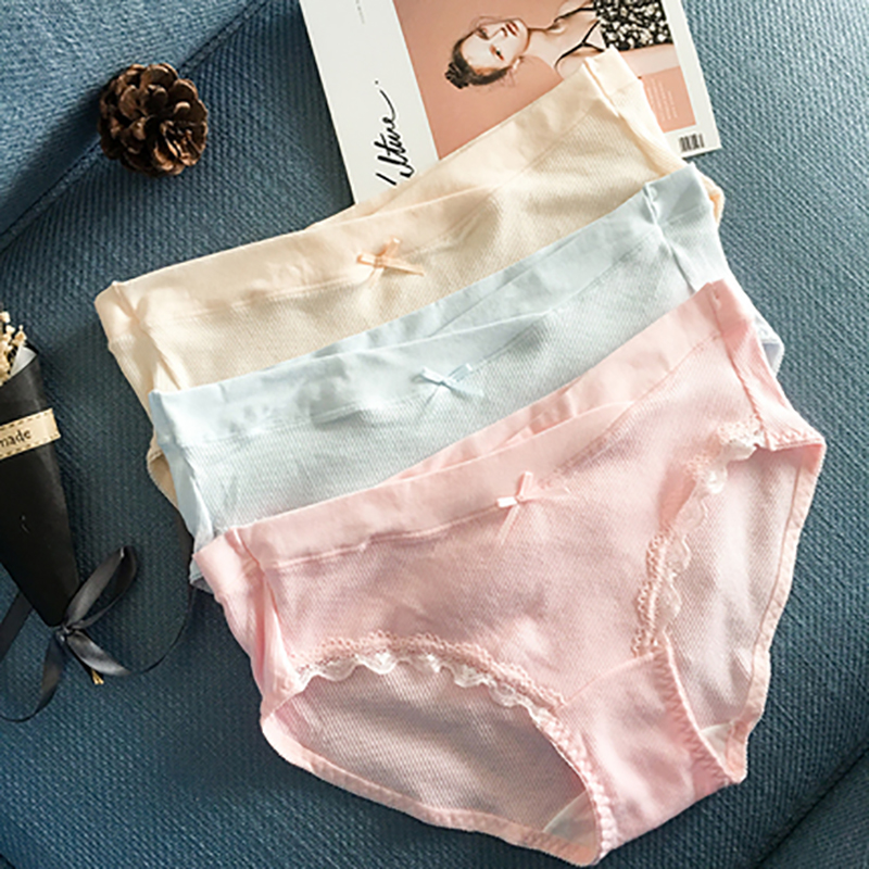 Pregnant woman Underpants low waist No marks Pregnancy Breathable Pure Cotton No Antibacterial Child Care Crotch All Cotton Underwear Large Size Shorts Shorts Head