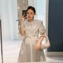 Maternity dress summer dress 2021 new fashion net red loose cover belly Korean version of the long section of the tide mother skirt