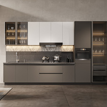Gujia whole house custom kitchen cabinet kitchen integrated cabinet stove integrated cabinet cream style cabinet furniture combination 4999