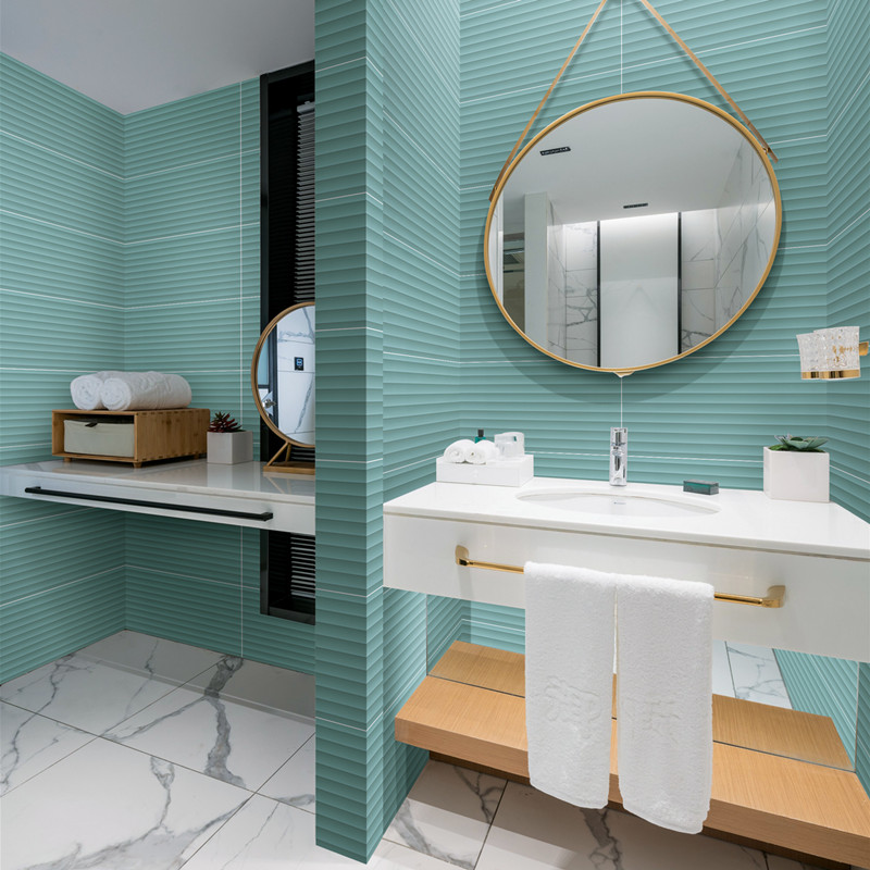 Color pure white gray macaron pull embossed groove striped tile 300x600 living dining room kitchen powder room wall tiles