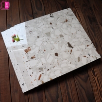 Color bright terrazzo floor tiles 600x600 size particles non-slip wear-resistant living room tiles kitchen bright tiles