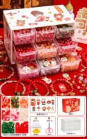 Коробка с девятью сетками Lucky Edition [400 бусин в античном стиле⚡8 цветов⚡/подвеска/наклейка/инструмент/подарочный пакет]