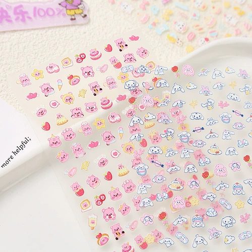 Sanrio, hello kitty, трехмерные детские мультяшные водостойкие наклейки для ногтей для ногтей, накладные ногти, 3D