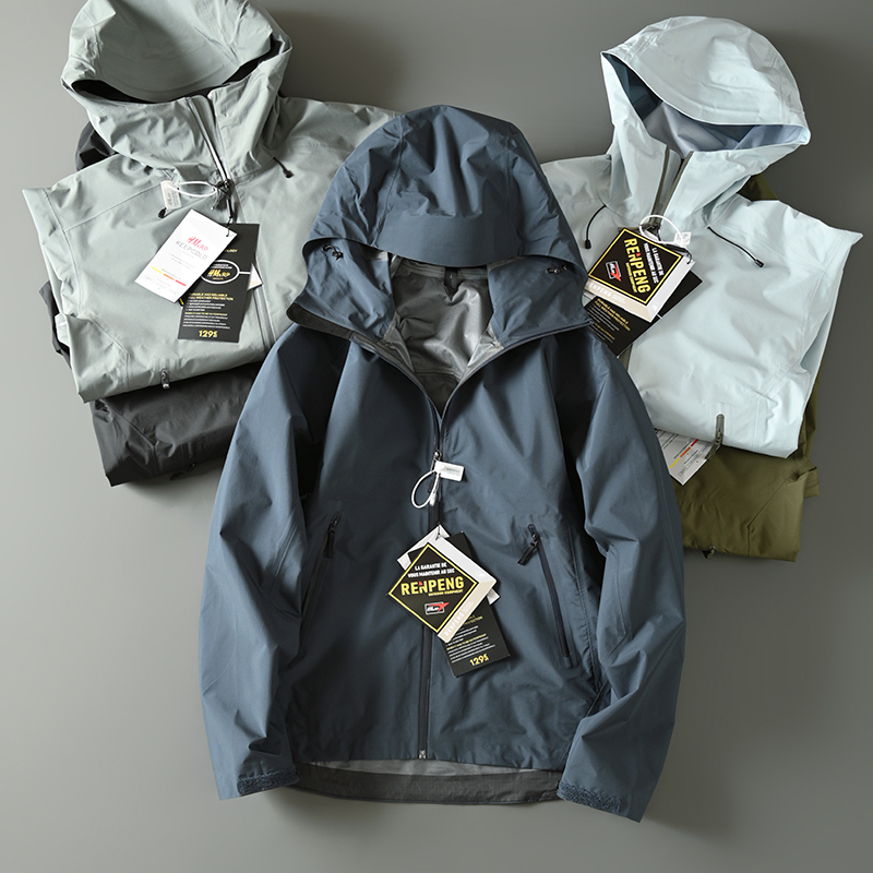 Niaojia Fully Taped Waterproof and Windproof Men's Outdoor Functional Mountaineering Hooded Jacket Trendy