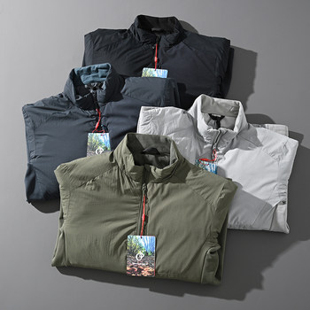 Niaojia Foreign Trade Overstock Men's Tech Thermal P-Cotton Autumn/Winter Outdoor Windproof Water-Repellent Stand Collar Thermal Cotton Jacket Trendy