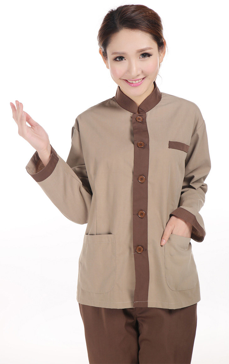 Cleaning Suit Jacket Short Sleeve Cleaner Aunt Workwear Single Coat Property Guesthouses Hotel Workwear Half Sleeves Top