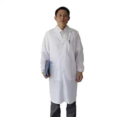 Good dust-proof medical care white coat overalls summer long sleeves thin student lab clothes interns White