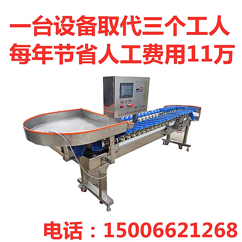 Sorting and grading machine Automatic feeding and lifting Cylinder salt sea cucumber sea urchin conch Weight screening machine sorting machine