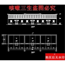 An ancient construction cad drawing garden landscape dwg drawing