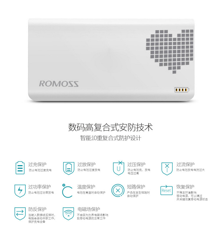 ROMOSS / Romans Sense6 20000M mAh dung lượng lớn sạc điện thoại di động phổ thông điện thoại di động