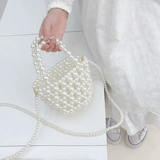 Детская портативная небольшая сумка из жемчуга, цепь, модная сумка через плечо, изысканный стиль, коллекция 2023