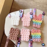 Детская сумка, милая сумка через плечо, кролик, небольшая сумка, маленький слайм, детский рюкзак, с медвежатами, антистресс