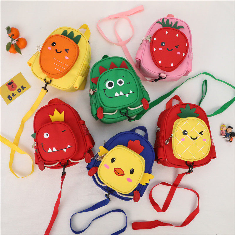 Children's baby strawberry backpack female shoulder small bag 2023 new boy travel kindergarten school bag girls