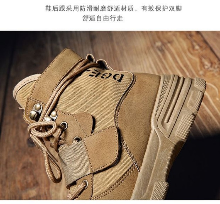 Martin ủng nam ủng cao để giúp giày tuyết nam mùa đông ở giữa bốt quần short công cụ thủy triều sa mạc Anh retro hoang dã giày chelsea boot nam tphcm