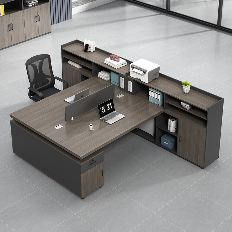 Financial Office Desk and Chair, Simple and Modern 2-Person Combination Office Staff Supervisor Double Face-Faced Staff Station