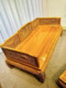 Golden Silk Nanmu Nine Dragons Luohan Bed Two-Piece Set, Landscape Luohan Bed, Solid Wood Single Sofa Bed, Residential Furniture