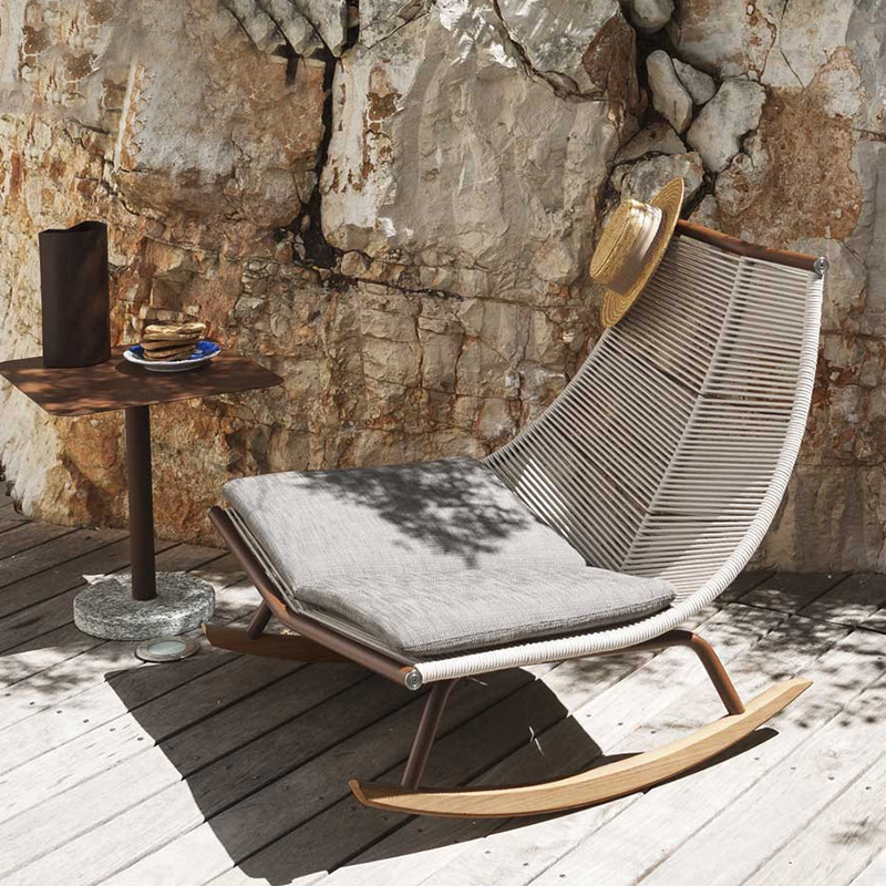 Outdoor rattan chair sofa open-air courtyard balcony leisure rattan sofa model room living room outdoor rattan sofa furniture