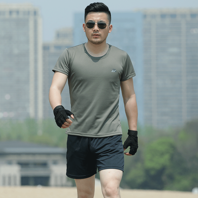 Breathable quick-drying T-shirt Men's physical suit training suit suit Female special forces military fan tactical short-sleeved combat training suit summer