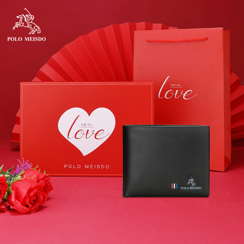 British Rav Laurenma ball men's wallet men's real leather upscale money clip gift box clothing luxury birthday gift to boyfriend