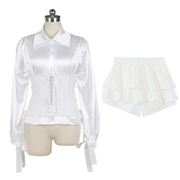 Рубашка, утягивающий пояс на талию, штаны