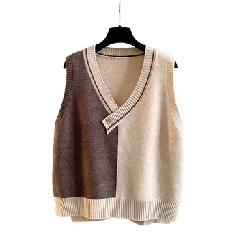 First time vest sweater vest women knitted vest