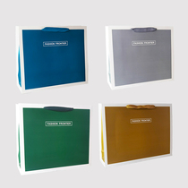 Upscale embossing white cardboard bag for men and women with shopping bags thickened with solid high face value customized ga print LOGO atmosphere