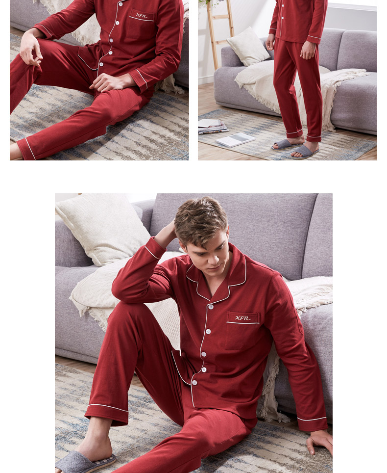 Pyjama pour homme XIFENI  SALUT FANNI en Coton à manches longues - Ref 3003049 Image 20