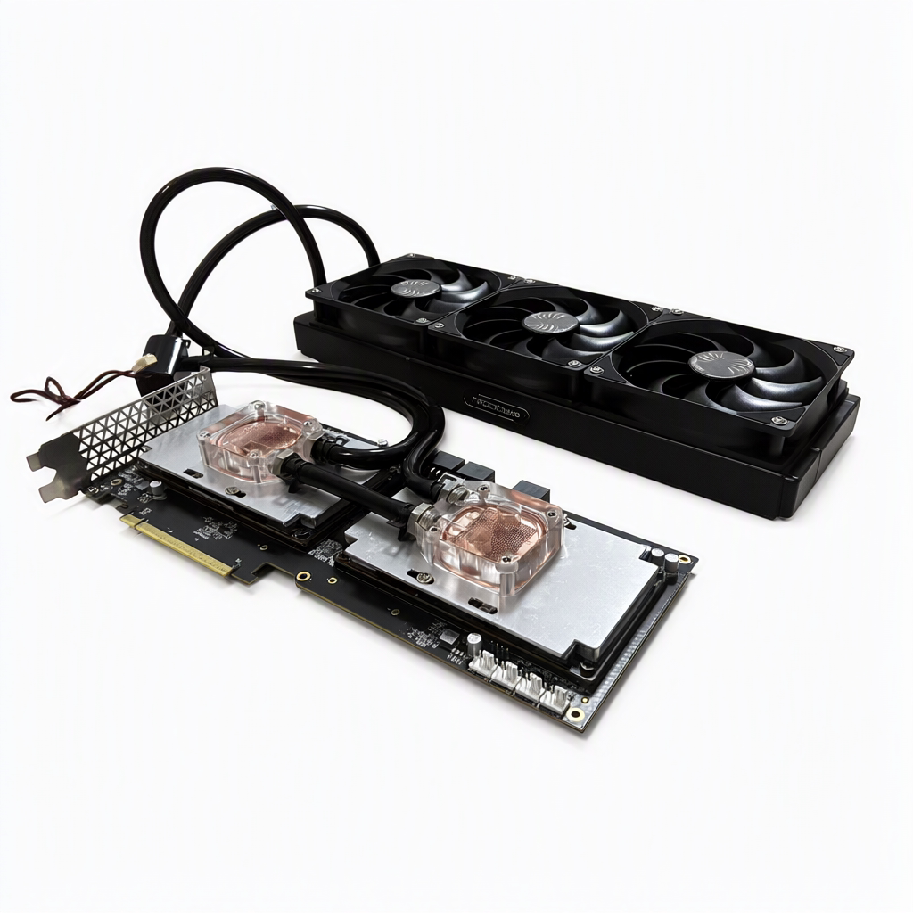 V100 SXM2 к PCIe full blood 300G комплект для подключения двухкартной системы водяного охлаждения NVLink