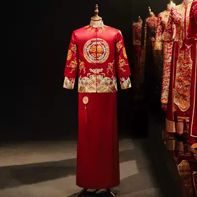 Male Xiuhe clothing Chinese wedding 2021 New Costume groom wedding dress Dragon Phoenix hanging toast