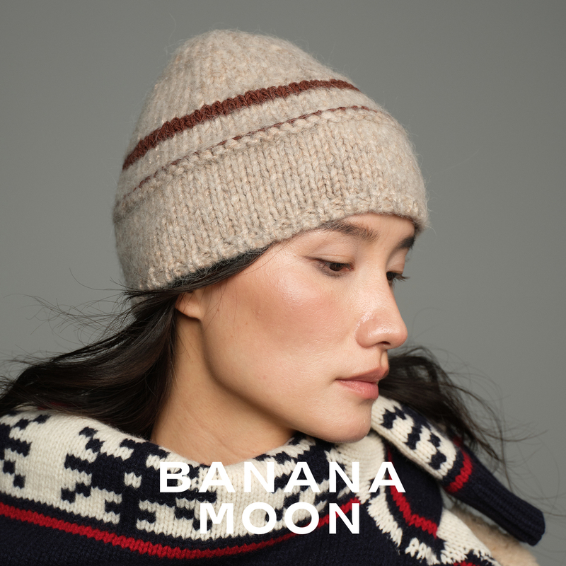 Luxury Brand Art Yarn_Special Craftsmanship Peruvian Alpaca Wool Blend Color-Blocked Knitted Hat_Wear It as a Cold-Weather Hat