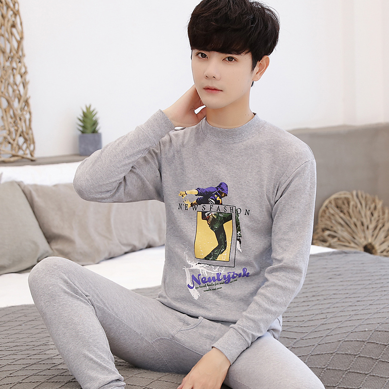 Thanh thiếu niên mùa thu quần quần áo mùa thu thiết cotton mens đồ lót cotton học sinh trung học cơ sở ấm mỏng áo len bông